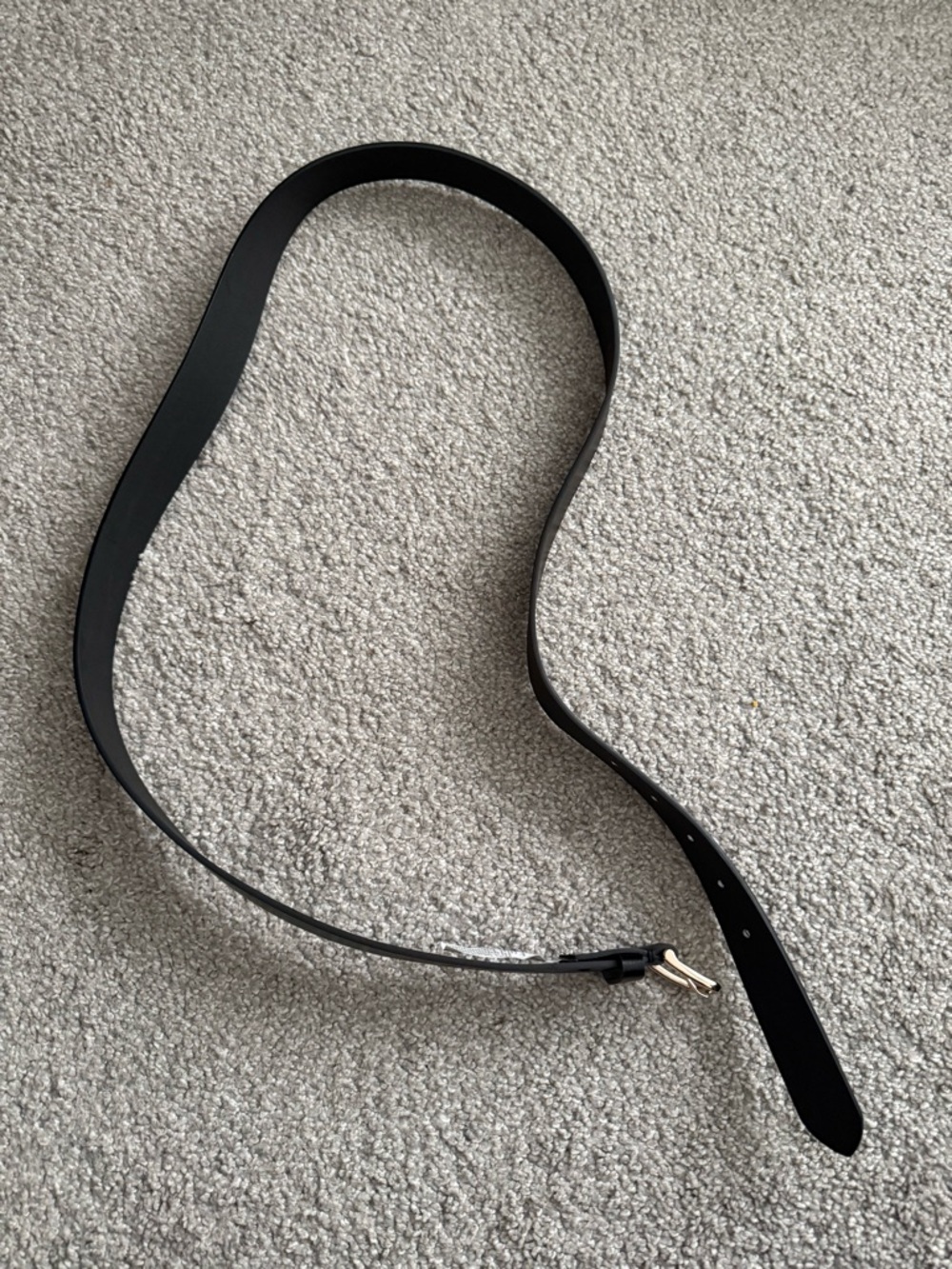 Old Navy Black Slim Belt with Silver Buckle